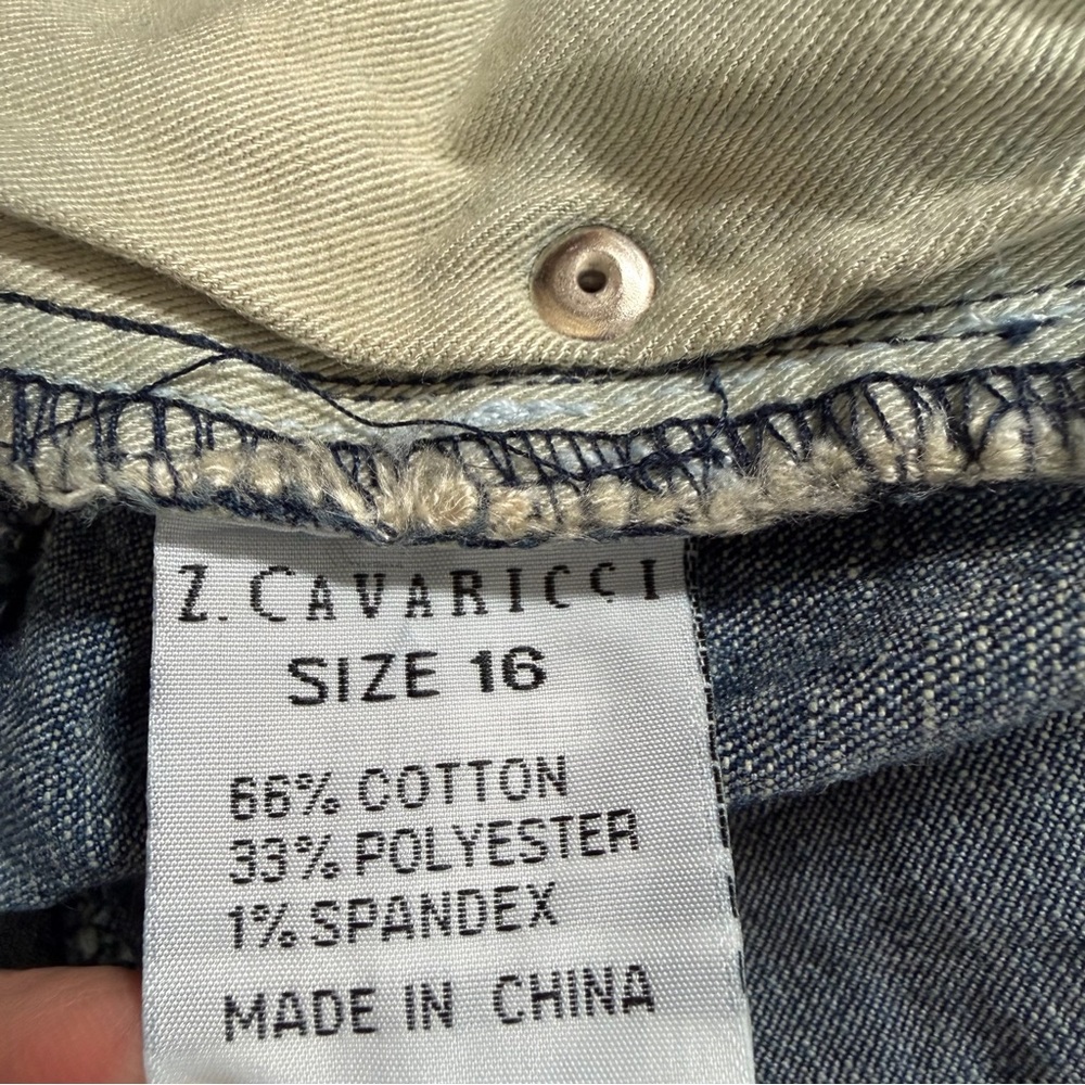 Z Cavaricci Bootcut Jeans Womens Size 16 Medium Wash Stretch Denim Y2K - Picture 11 of 16